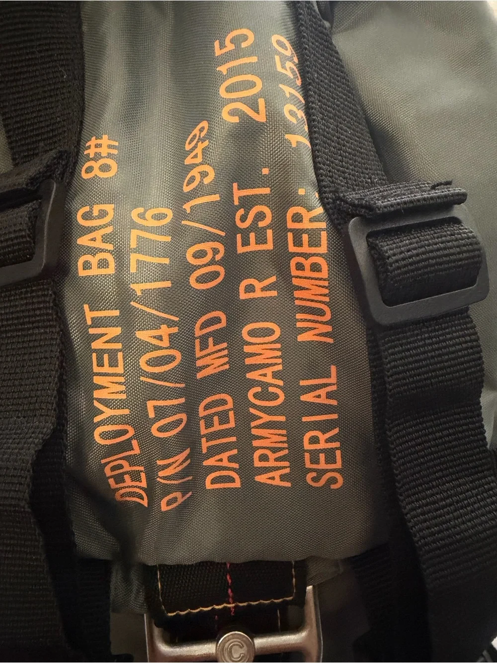 Teen/Adolescent Tactical Gray Backpack with Orange Accent